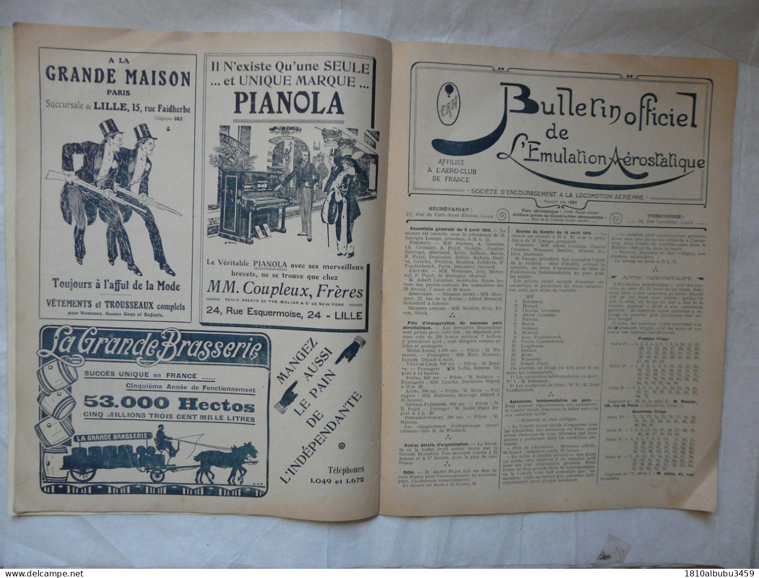 LES ECHOS SPORTIFS ET MONDAINS DE LA REGION DU NORD - Les Amis De LILLE 1914 - Ohne Zuordnung