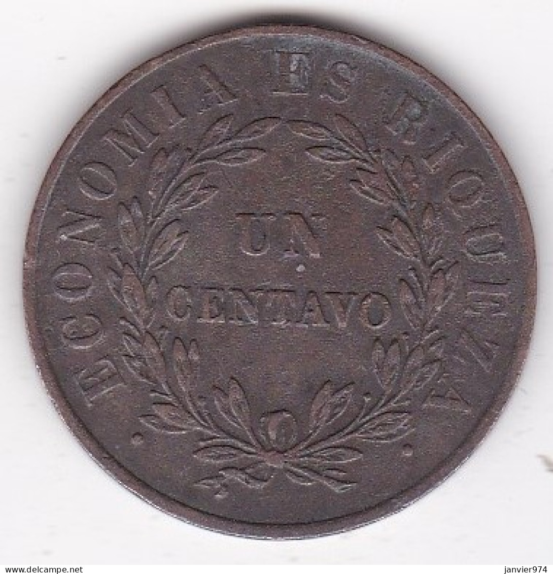 Chile. 1 Centavo 1851 . En Cuivre. KM# 119 - Chile