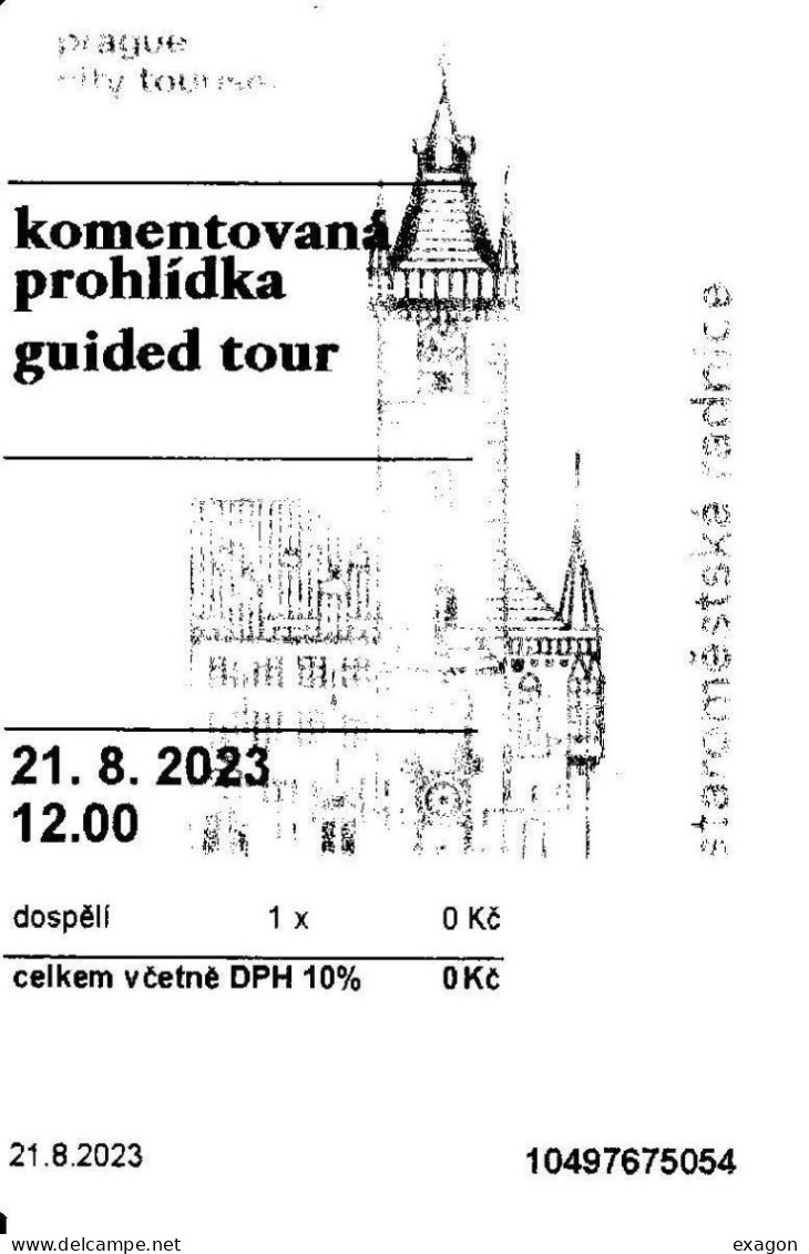 Repubblica Ceca - Praga  Biglietto  Urbano  Anno  2023. - Stock 107 - Europa