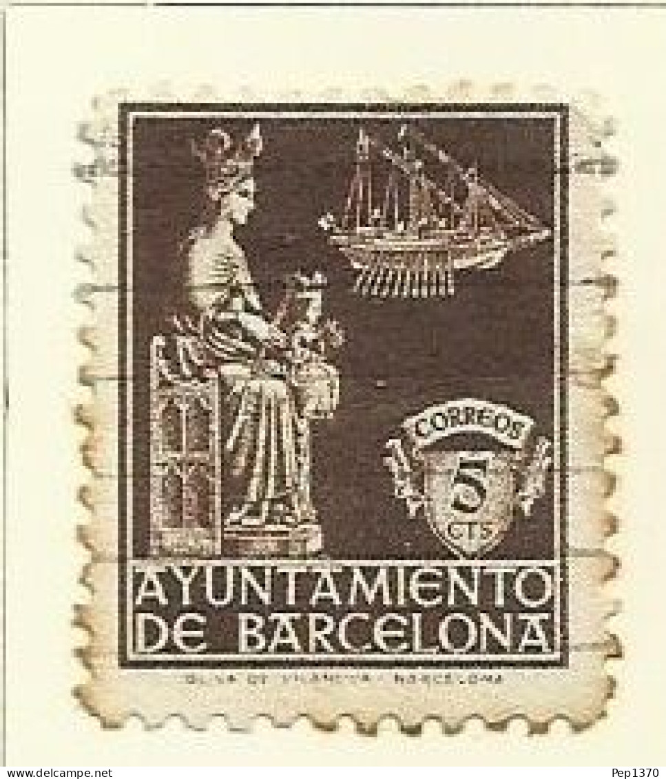 ESPAÑA 1939 - AYUNTAMIENTO DE BARCELONA - VIRGEN DE LA MERCED - EDIFIL 23 - Barcelona