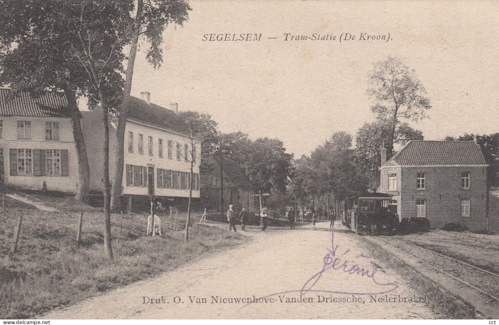 Segelsem  Zegelsem  Brakel   Tram-statie (De Kroon)   TRAM VAPEUR - Brakel