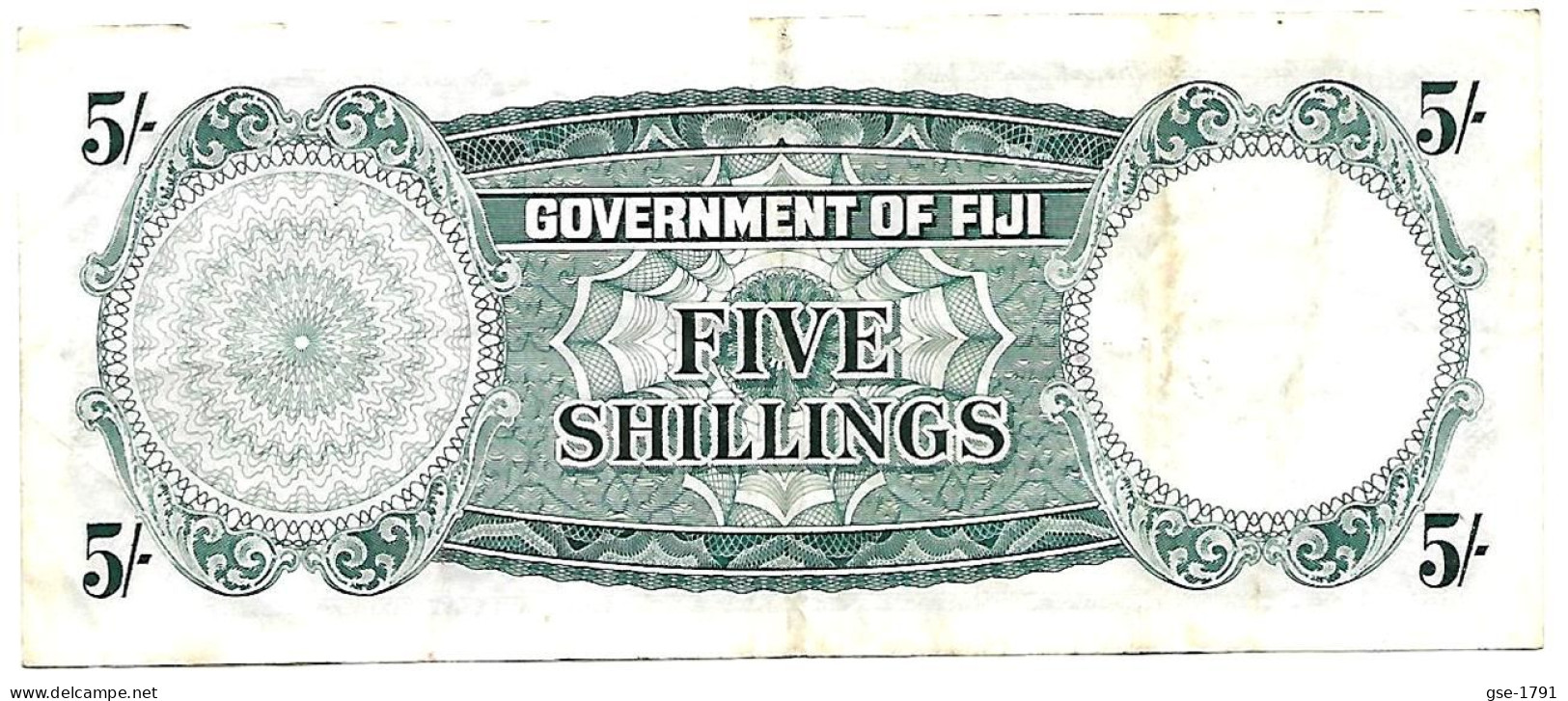 FIDJI Pound Système. ELISABETH II  5 Shilling 1961  Circulé TB+ - Figi