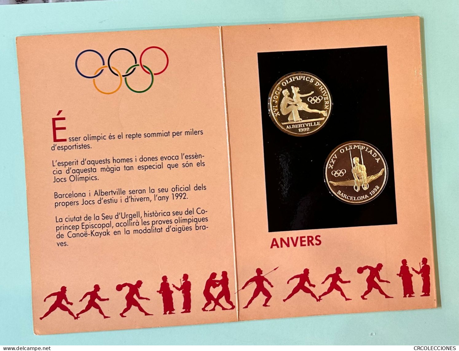 CREXP295 CARTERA MEDALLAS ANDORRA CON MONEDAS XXV OLIMPIADA BARCELONA NUEVA - Professionnels/De Société