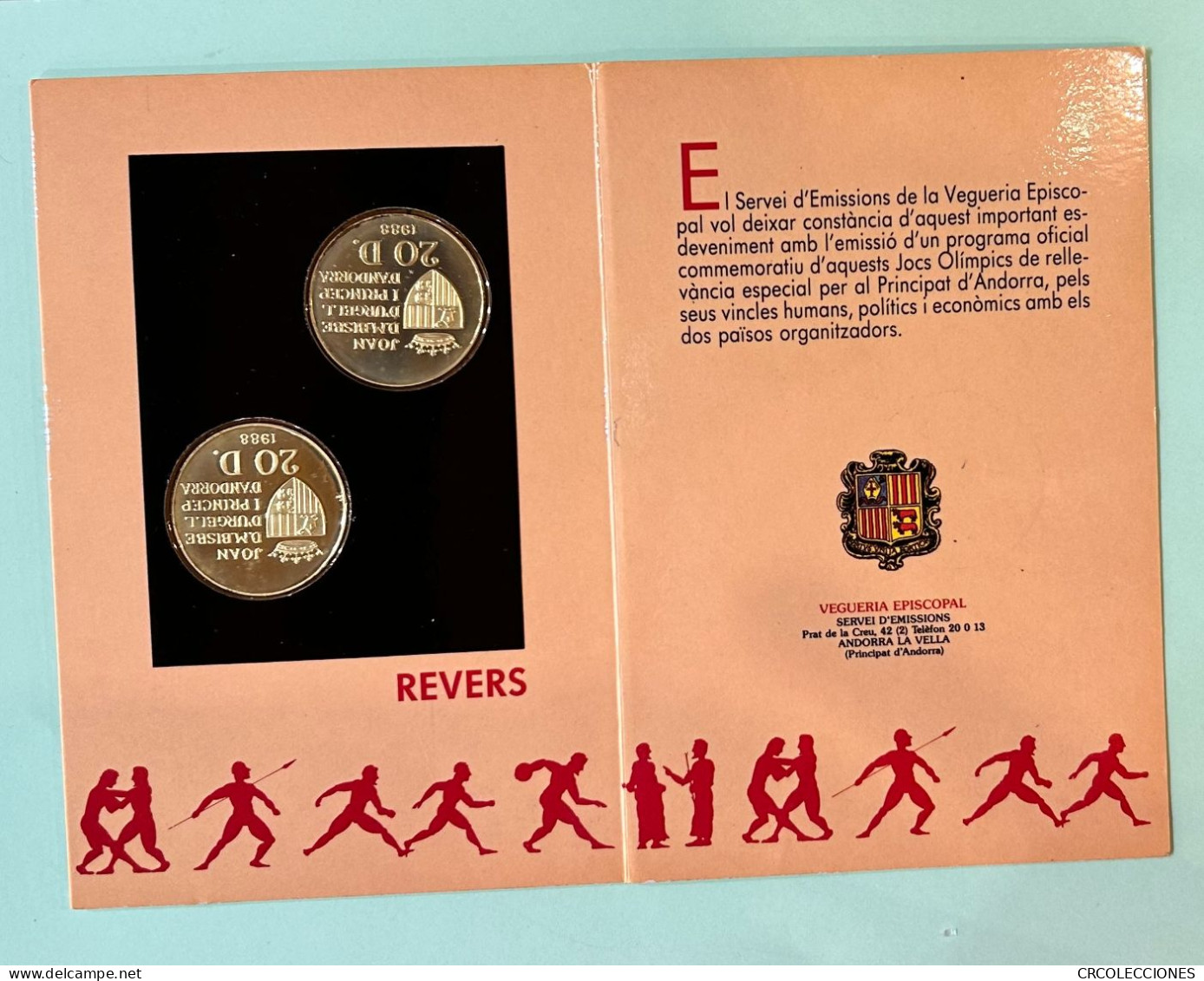 CREXP295 CARTERA MEDALLAS ANDORRA CON MONEDAS XXV OLIMPIADA BARCELONA NUEVA - Firma's