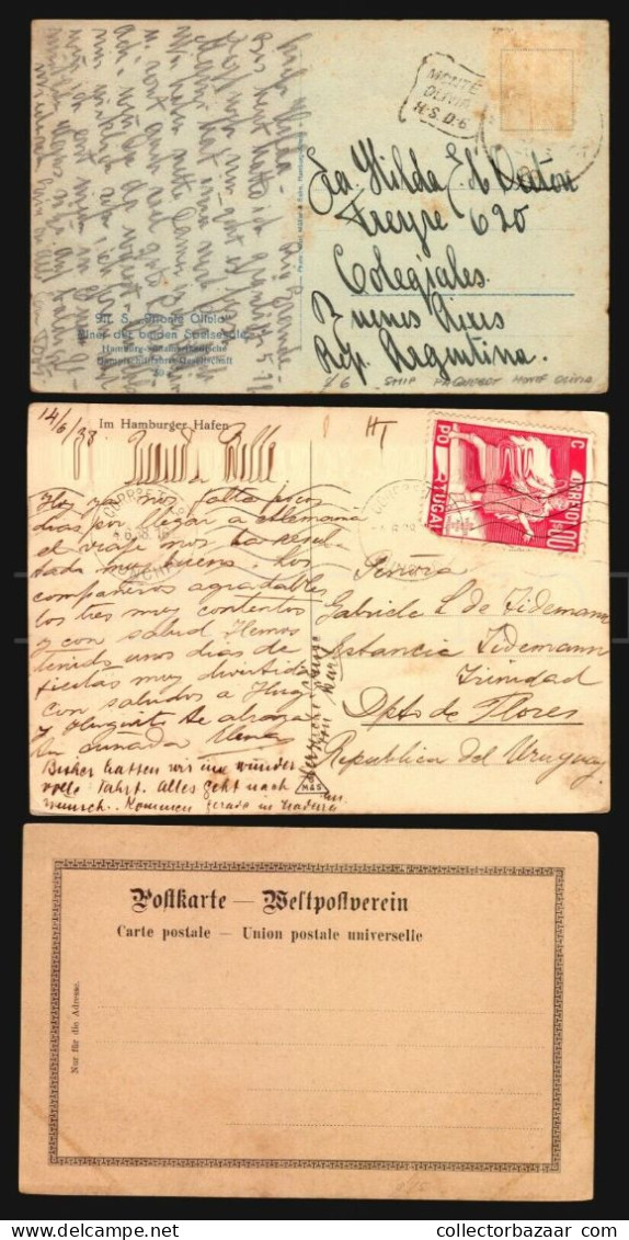 Germany Steamer Transport Sea Ship Boat Lot Of 9 Postcards HSDG Polonio Olivia - Collections & Lots