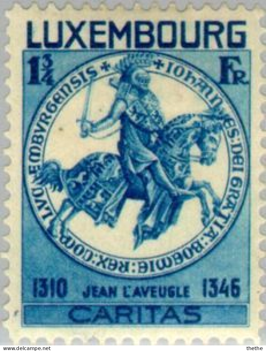 LUXEMBOURG - Sceau Du Comte Jean L'Aveugle (1296-1346) (bleu Vif) - Otros & Sin Clasificación