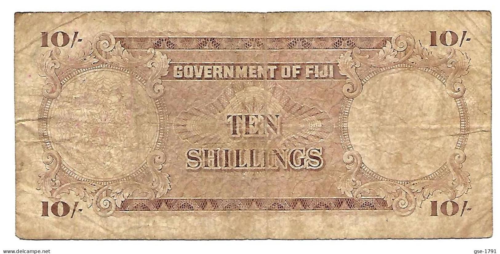 FIDJI Pound Système. ELISABETH II  10 Shilling 1962   # 52c Très  Circulé B+ - Figi