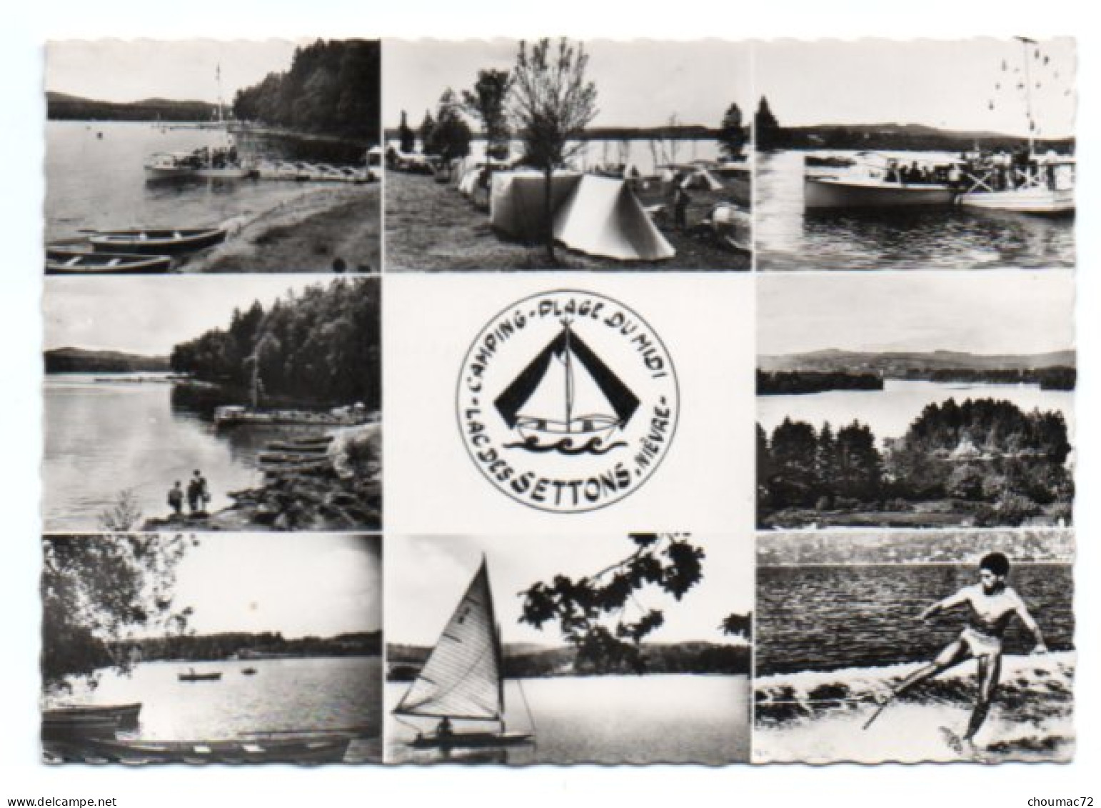 GF (58) 381, Montsauche Les Settons, Exclusivité Camping Du Midi, Lac Des Settons, Multi-vues - Montsauche Les Settons