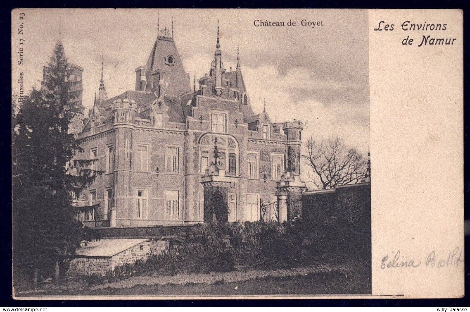 +++ CPA - Environs De Namur - Château De GOYET - Cachet Ambulant Namur Manage Bxl 1904  // - Gesves