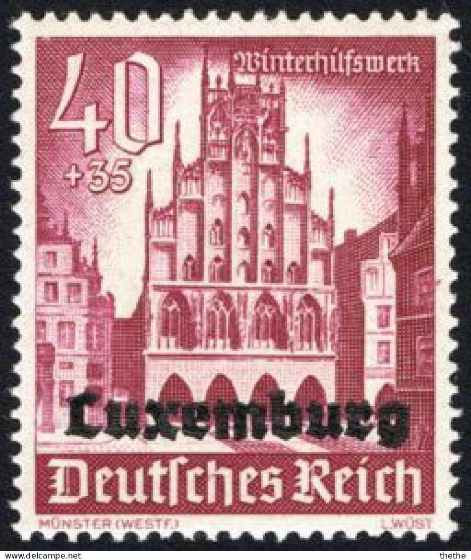 LUXEMBOURG - Surimpression Sur Le Timbre Du Reich - 1940-1944 Ocupación Alemana