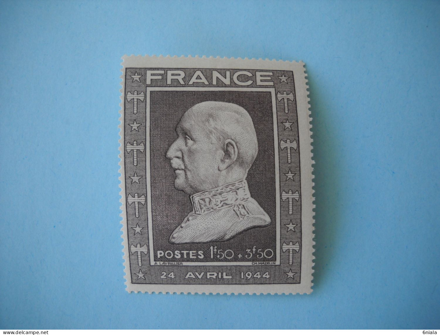 2711 TIMBRE FRANCE   N° 606 NEUF**  PETAIN BUSTE  24 Avril 1944 - 1941-42 Pétain