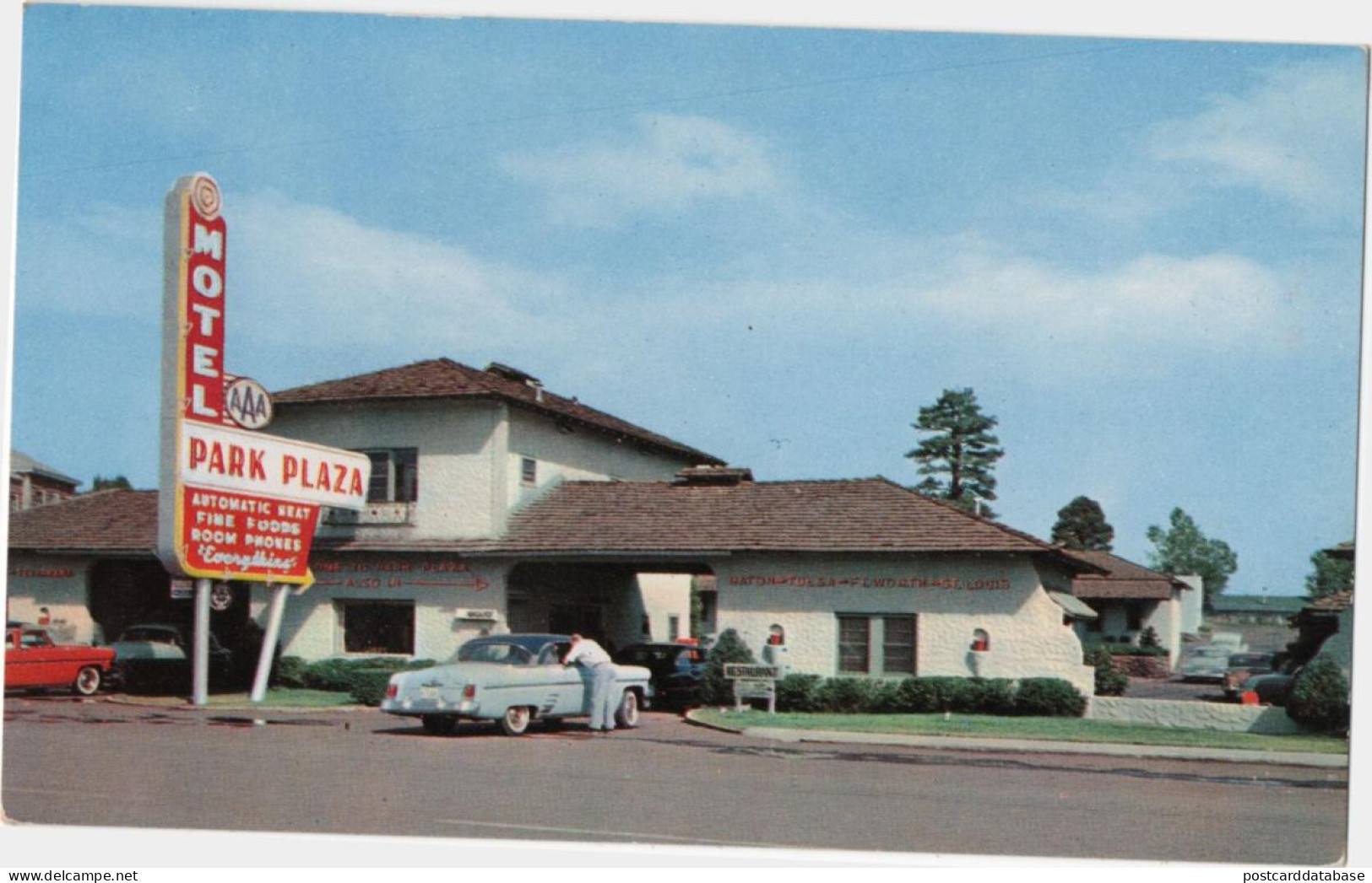 Flagstaff, Arizona - Park Plaza Motel - & Hotel, Old Cars - Autres & Non Classés