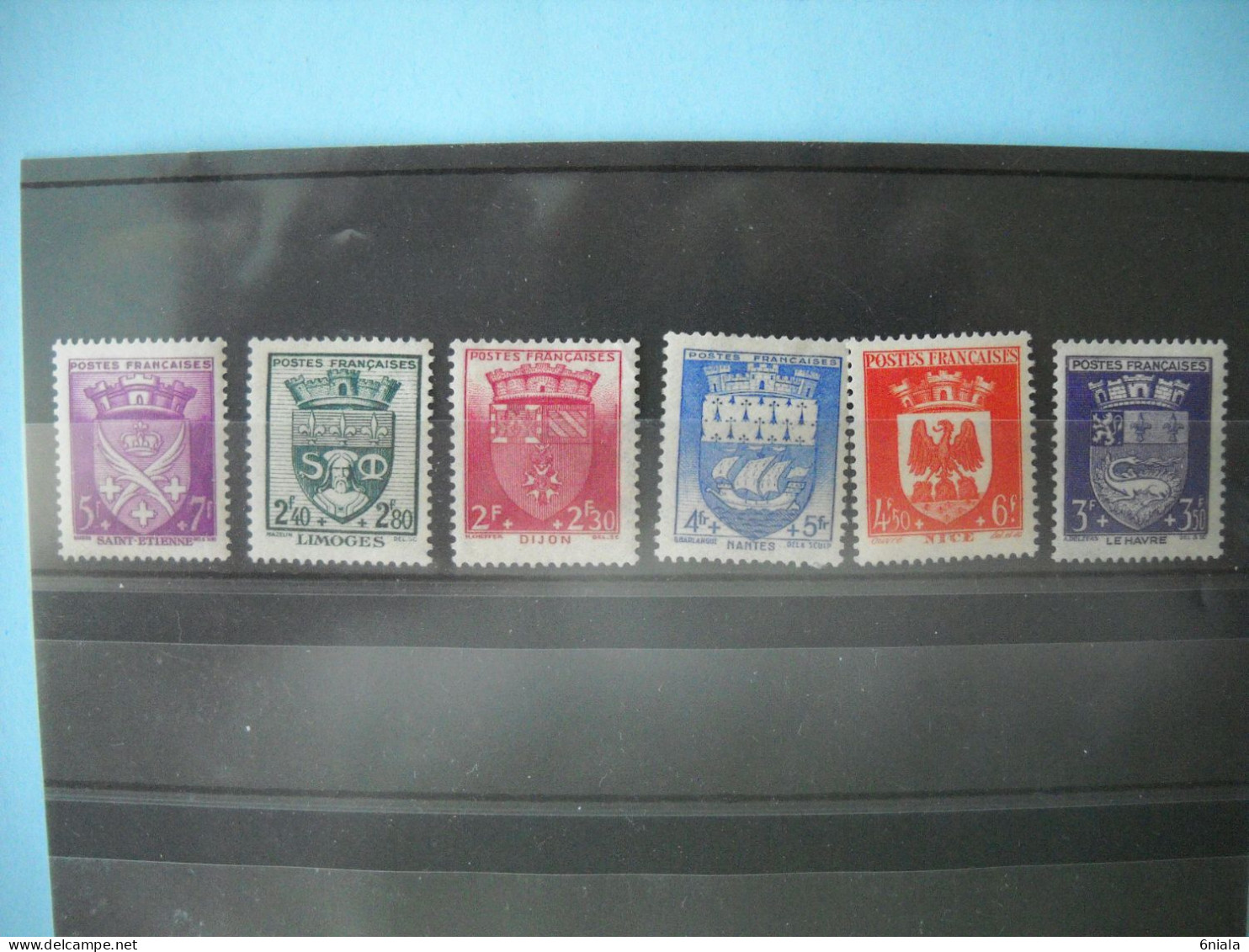 2714 Timbres De  FRANCE Blasons Armoiries Des Villes    N° 559 560 561 562 563 564  Sans Gomme SG  1942 - 1941-66 Escudos Y Blasones