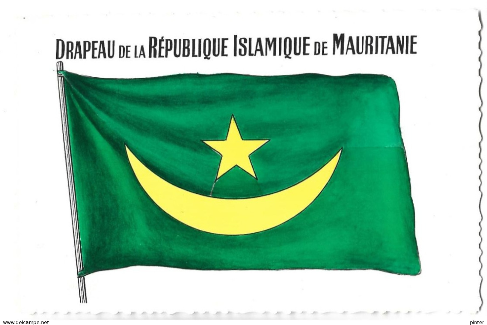 DRAPEAU DE LA REPUBLIQUE ISLAMIQUE DE MAURITANIE - Connaissance Du Monde Par Ses Emblèmes Et Drapeaux - Mauritania