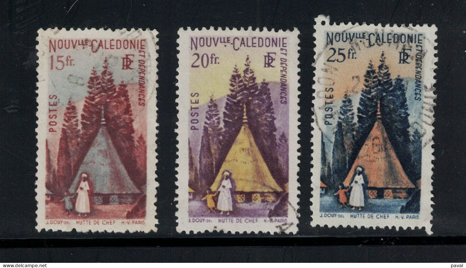 N° 275, 276  ET N°277 OBLITERES, NOUVELLE CALEDONIE, 1948 - Usati