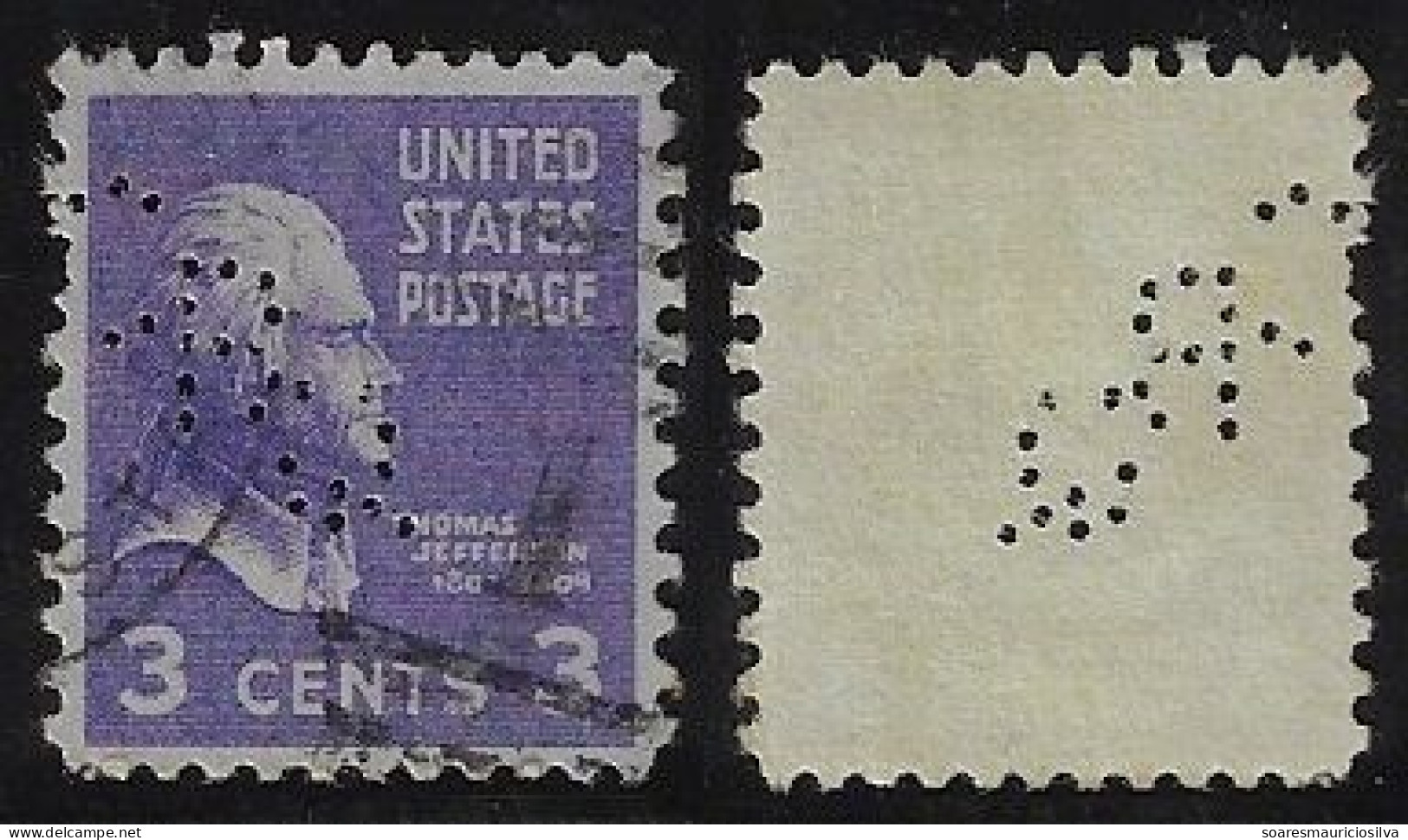 USA United States 1902/1963 Stamp Perfin CBQ By Chicago Burlington & Quincy Railroad Co General Offices Lochung Perfore - Zähnungen (Perfins)