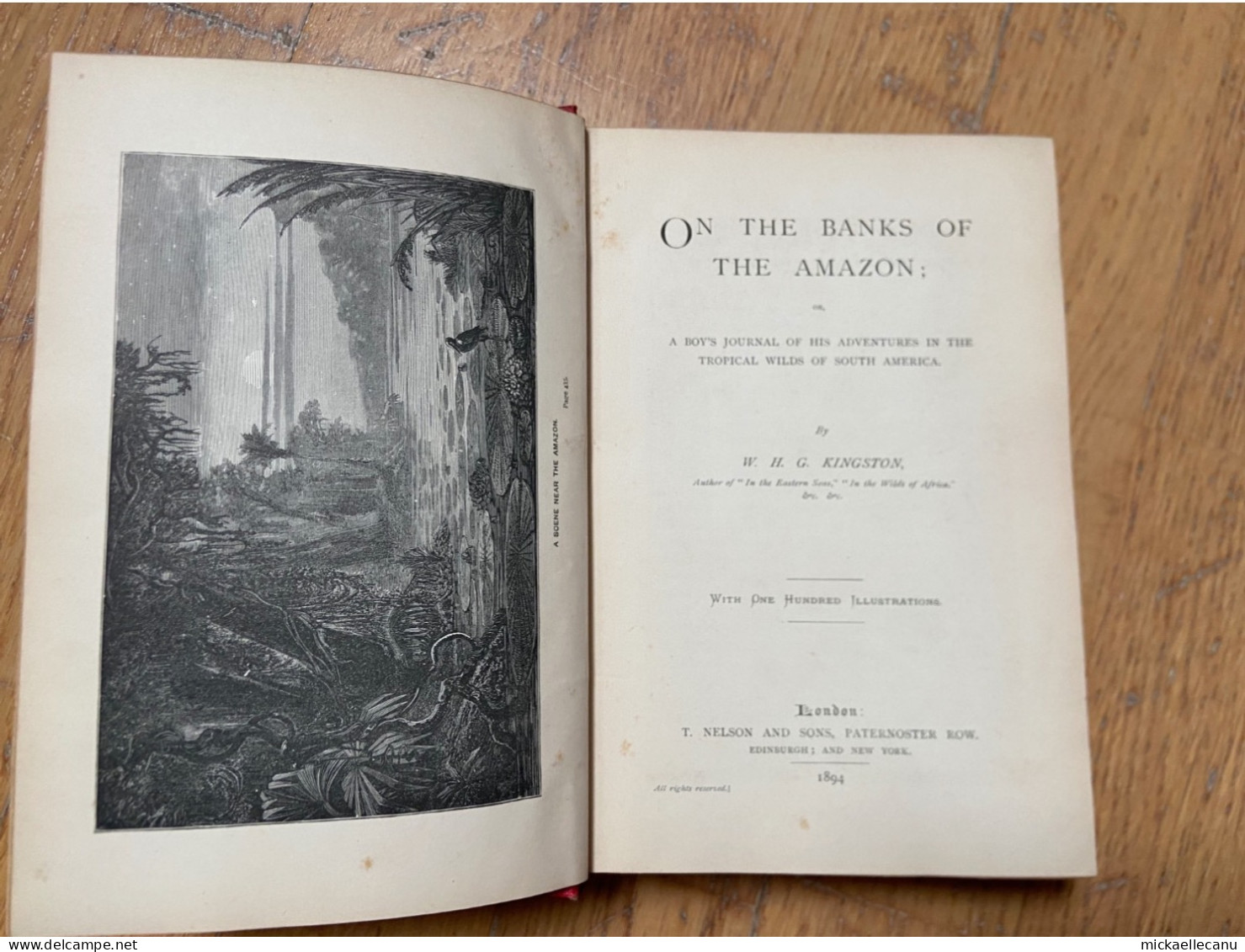On the banks of the Amazon - W. H. G. Kingston - 1894  - livre en anglais