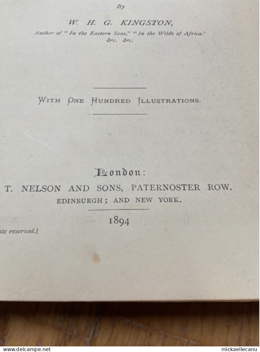 On the banks of the Amazon - W. H. G. Kingston - 1894  - livre en anglais