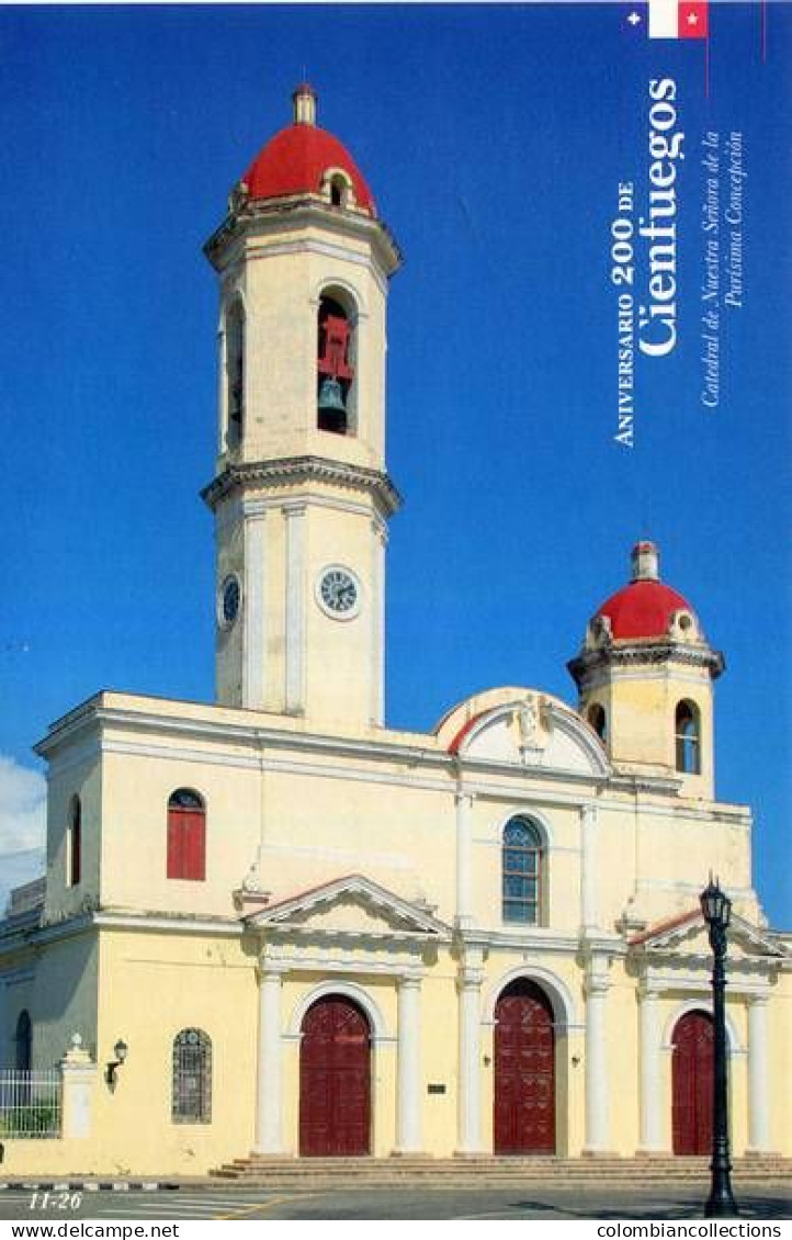 Lote PEP1464, Cuba, Entero Postal, Stationery, Aniversario 200 De Cienfuegos, 11-26, Catedral De Nuestra Señora - Maximumkarten