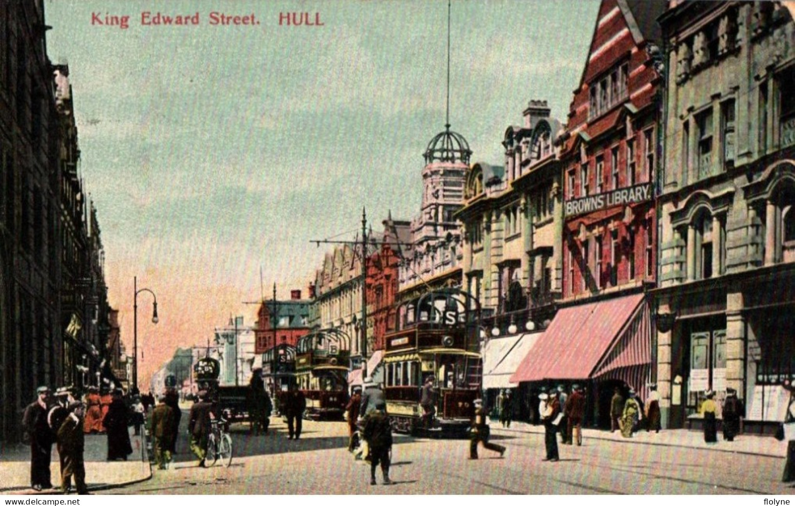 Hull - King Edward Street - Tram Tramway - England Angleterre - Hull