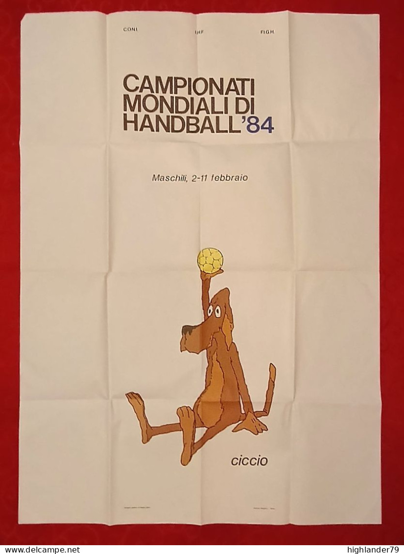 Handball World Championships Italy 1984 Ciccio Poster - Palla A Mano