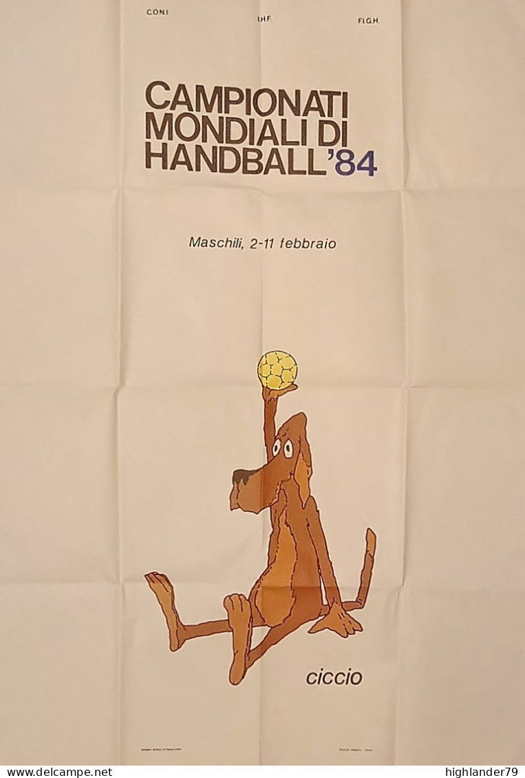 Handball World Championships Italy 1984 Ciccio Poster - Balonmano