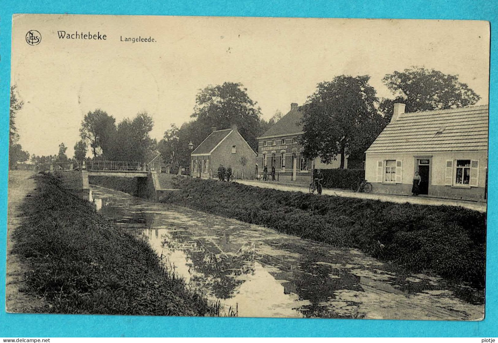 * Wachtebeke (Oost Vlaanderen) * (Nels, Uitg Dellaert - De Caluwé) Langeleede, Canal, Quai, Pont, Animée, Unique, Old - Wachtebeke