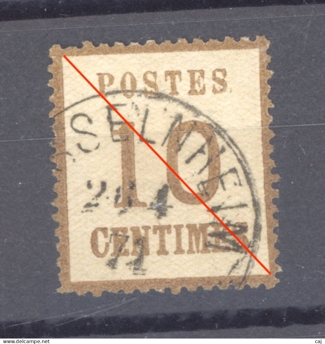 Alsace-Lorraine  :  Yv  5b  (o)  Càd Wasselnheim,  Burelage Renversé - Unused Stamps