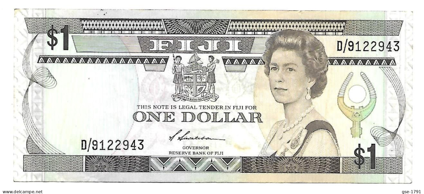 FIDJI ,Réserve Bank 1 Dollar (1971 )   # 86a  Pr. NEUF - Fiji