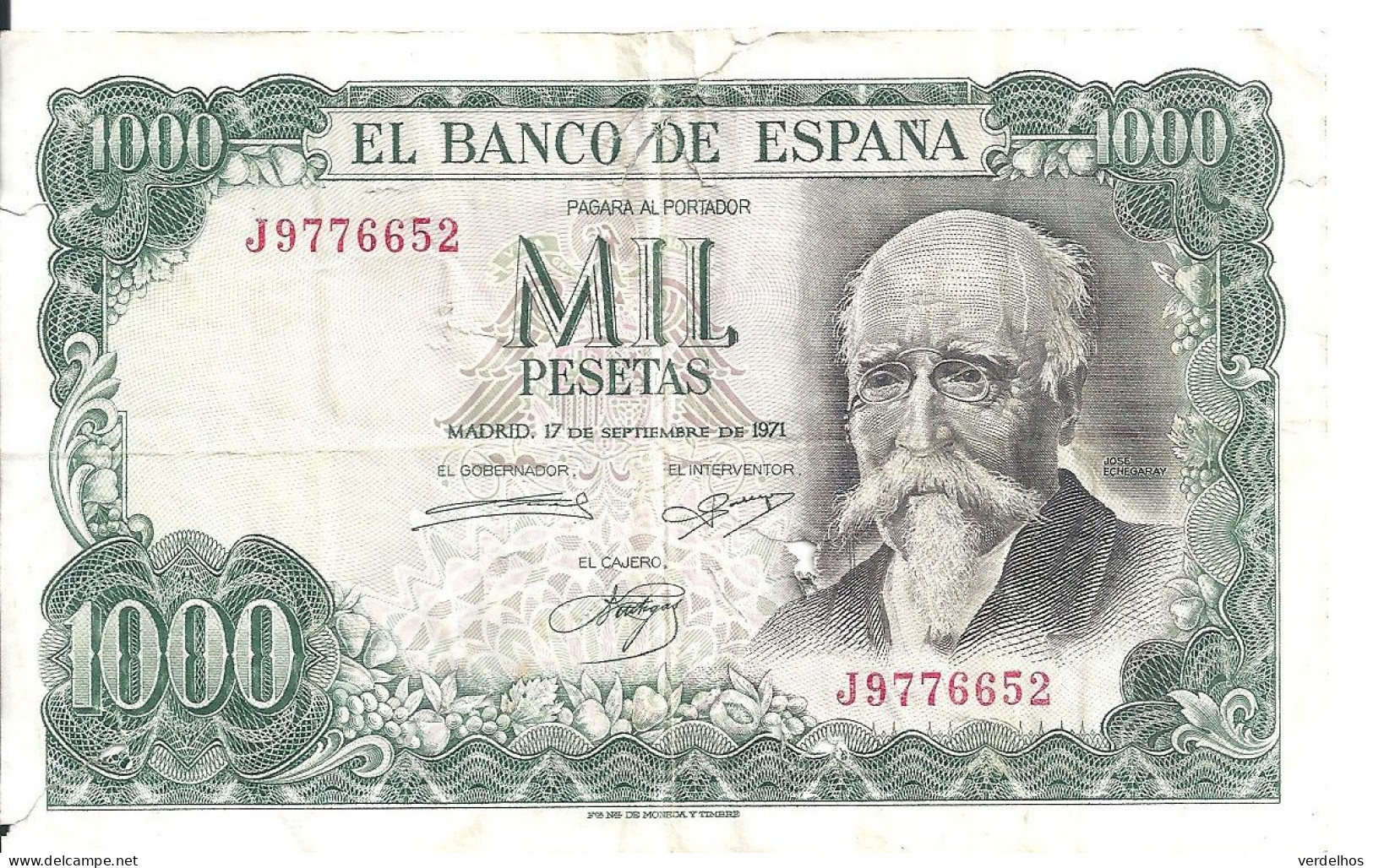 ESPAGNE 1000 PESETAS 1971 VG+ P 154 - 1000 Pesetas