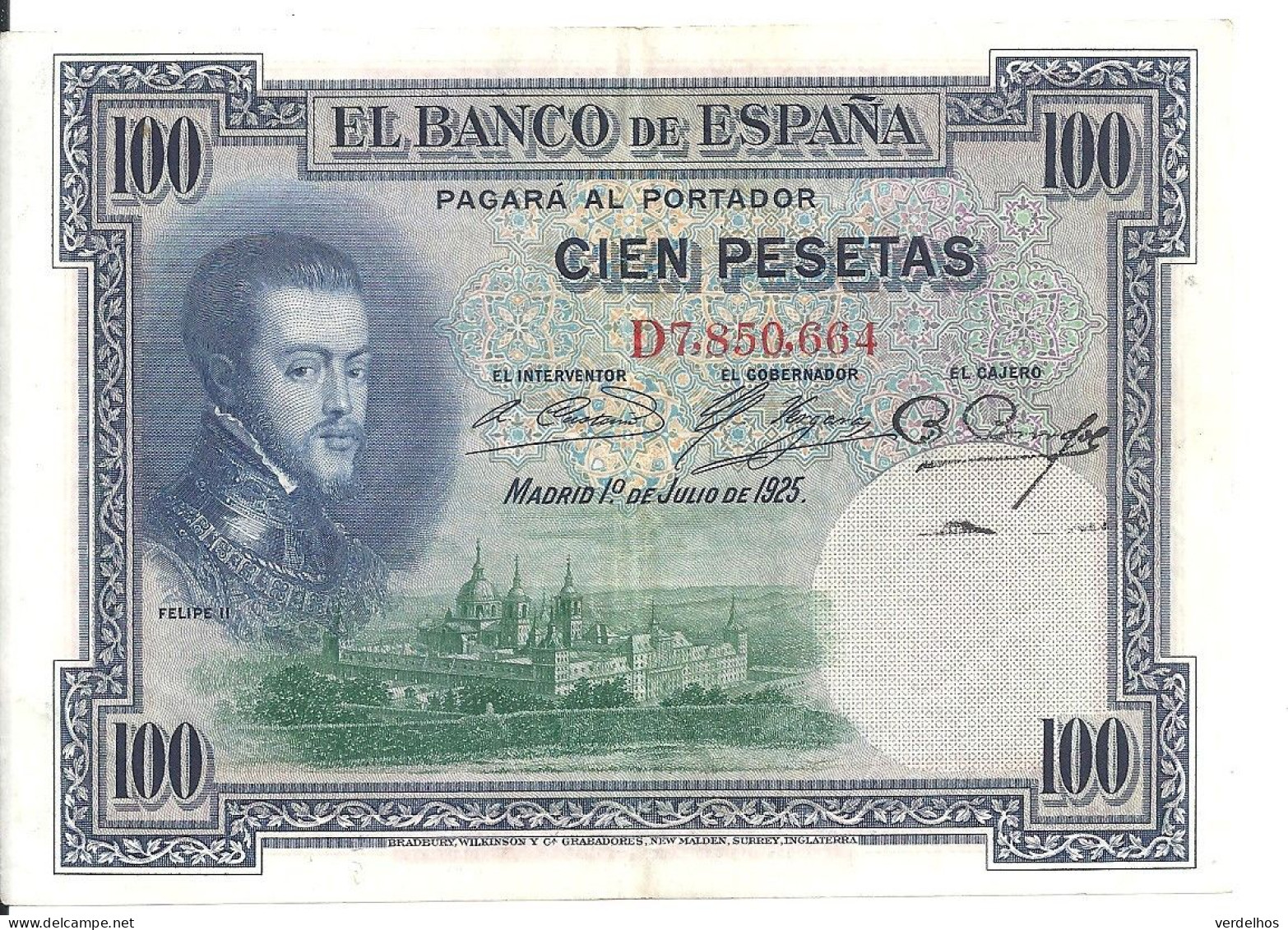 ESPAGNE 100 PESETAS 1925 XF+ P 69 - Other & Unclassified