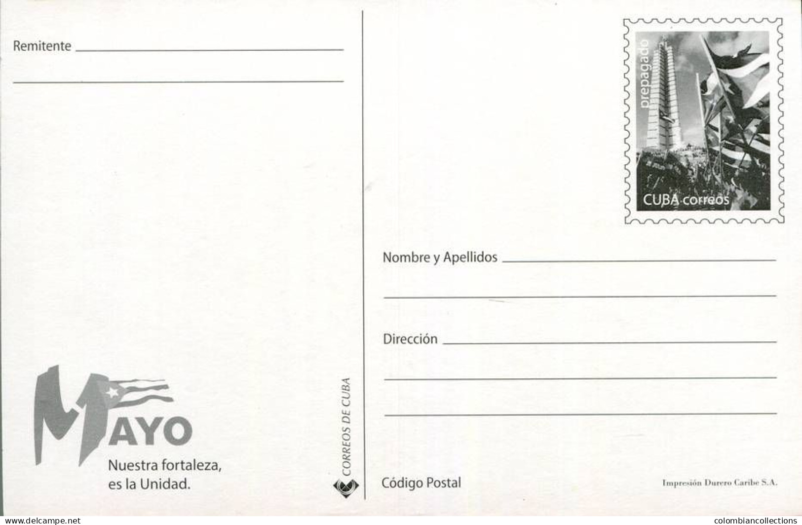 Lote PEP1493, Cuba, Entero Postal, Stationery, Workers Day, 1o De Mayo, 2-12, Abajo El Bloqueo - Cartes-maximum