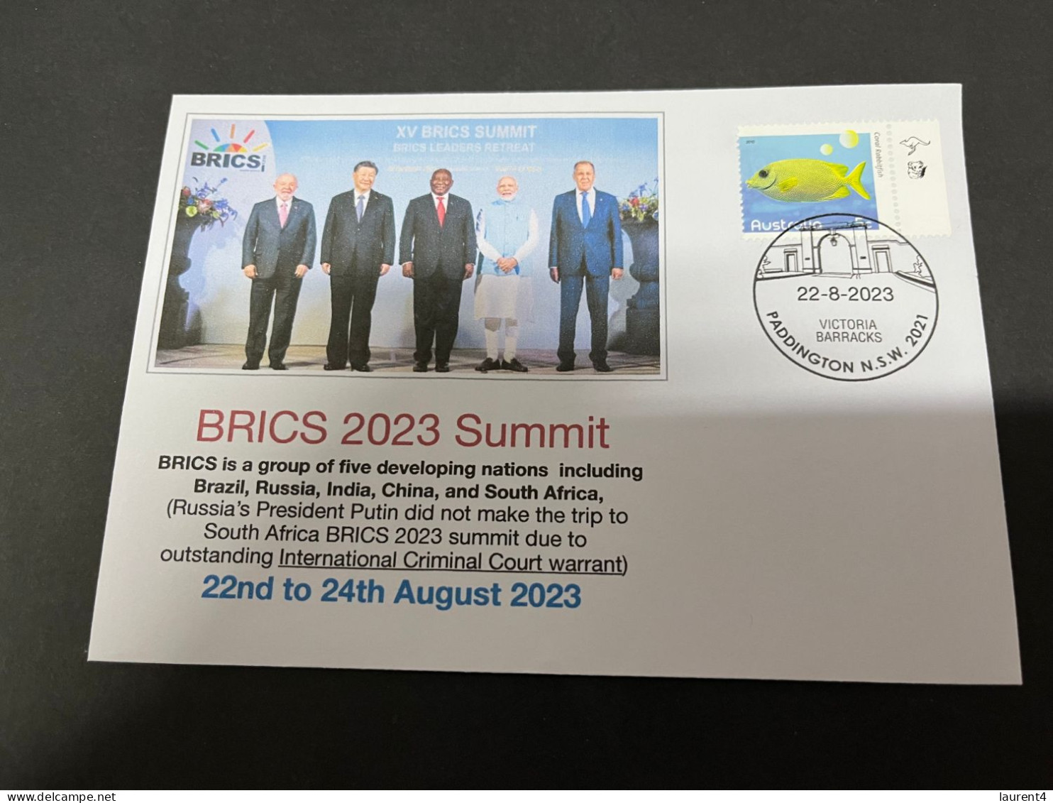 25-8-2023 (3 T 11) BRICS 2023 Summit In South Africa - Cartas & Documentos