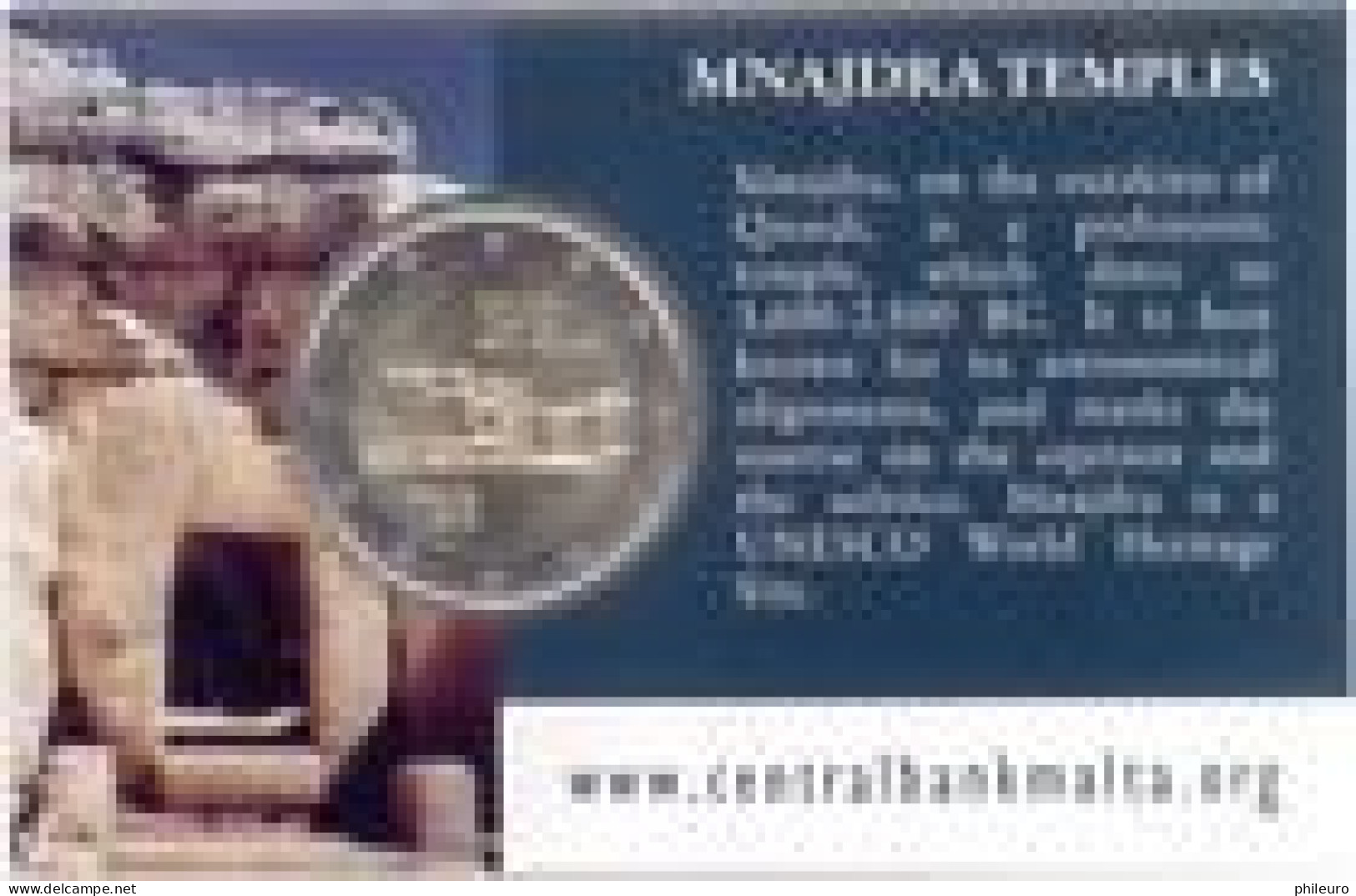 Malte 2018 : 2€ Commémorative 'Temples De Mnajdra' (en Coincard) - Dispo En France - Malta