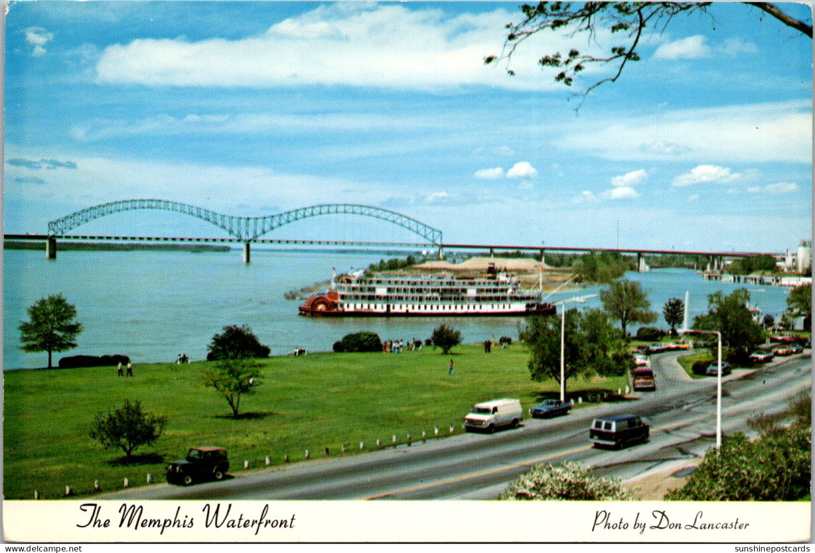 Tennessee Memphis Water Showing Hernando De Soro Bridge - Memphis