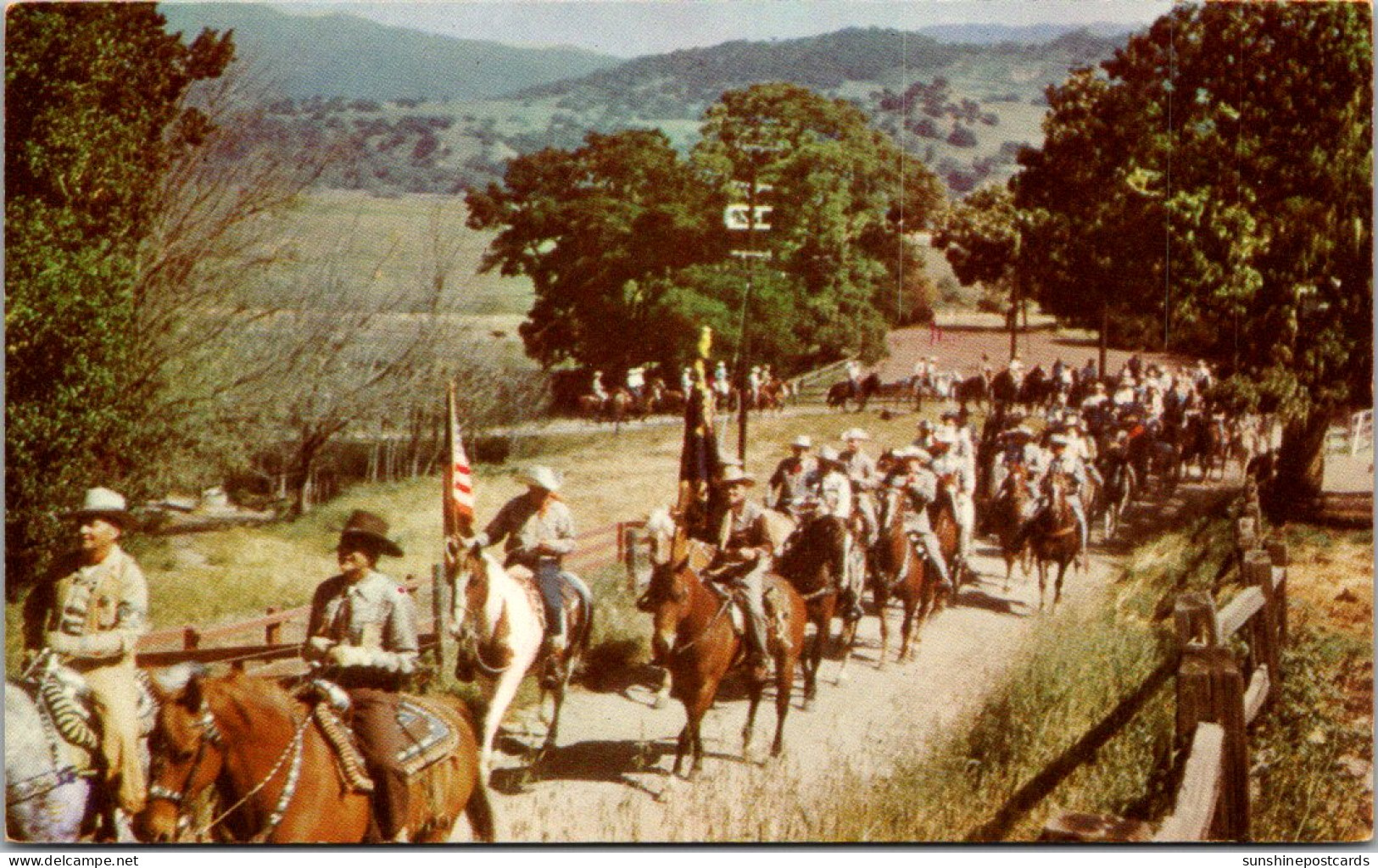 California Los Rancheros Visitadores Horseback Riders On Their Way To Santa Barabra Mission - Santa Barbara