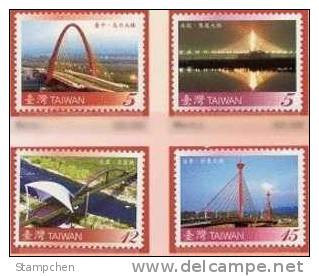 Taiwan 2008 Bridge Stamps (II) Architecture River - Ongebruikt