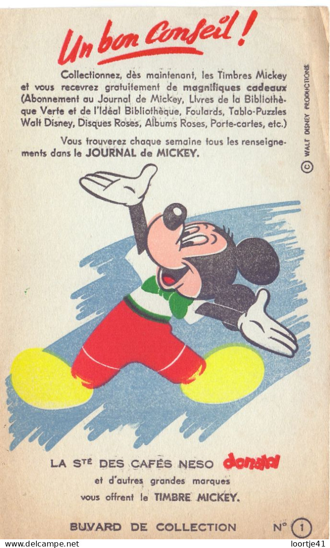Buvard Vloeipapier - Pub Reclame - Journal De Mickey - Walt Disney - Cartoleria