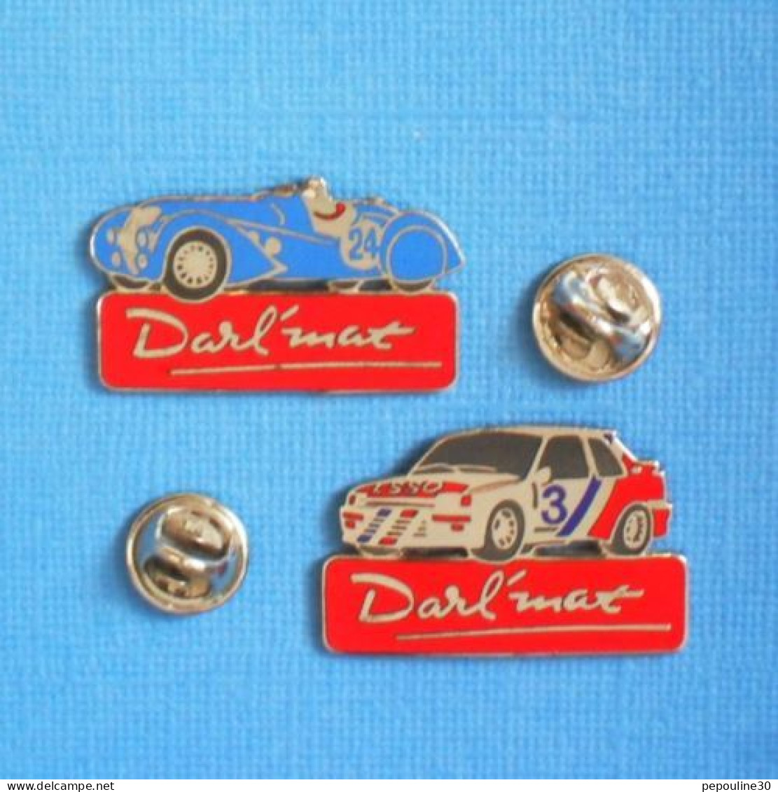 2 PIN'S //  ** DARL'MAT / PEUGEOT 302 / 24H DU MANS / PEUGEOT 309  GTI TURBO 1988 ** . (Démons & Merveilles) - Peugeot