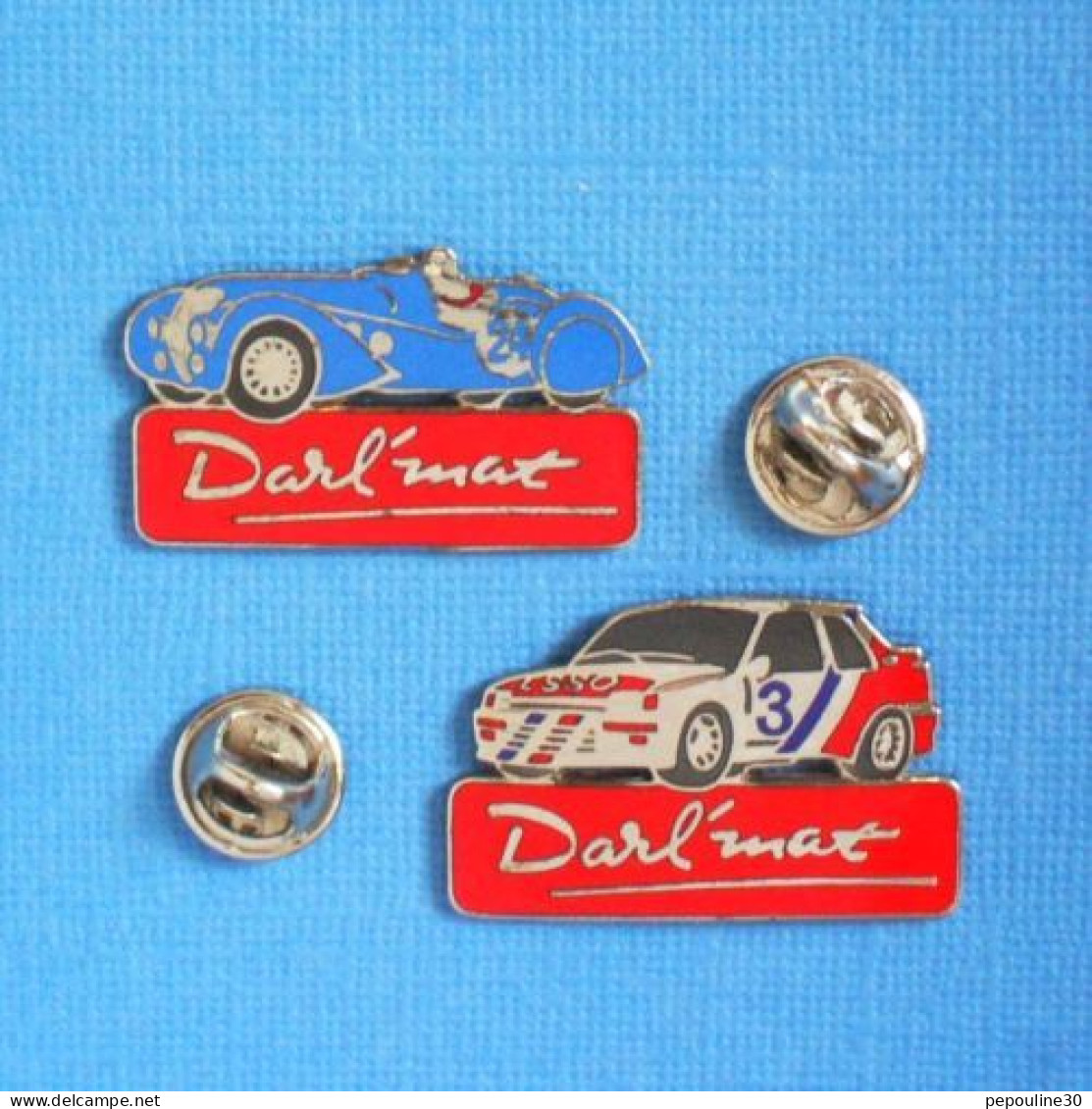 2 PIN'S //  ** DARL'MAT / PEUGEOT 302 / 24H DU MANS / PEUGEOT 309  GTI TURBO 1988 ** . (Démons & Merveilles) - Peugeot