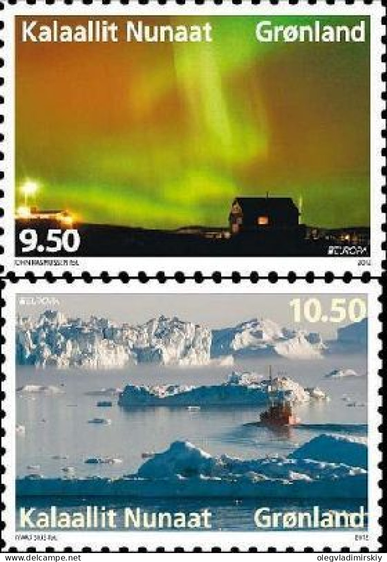 Greenland Grönland Groenland Denmark 2012 Europa CEPT Visit To Greenland Set Of 2 Stamps Mint - 2012