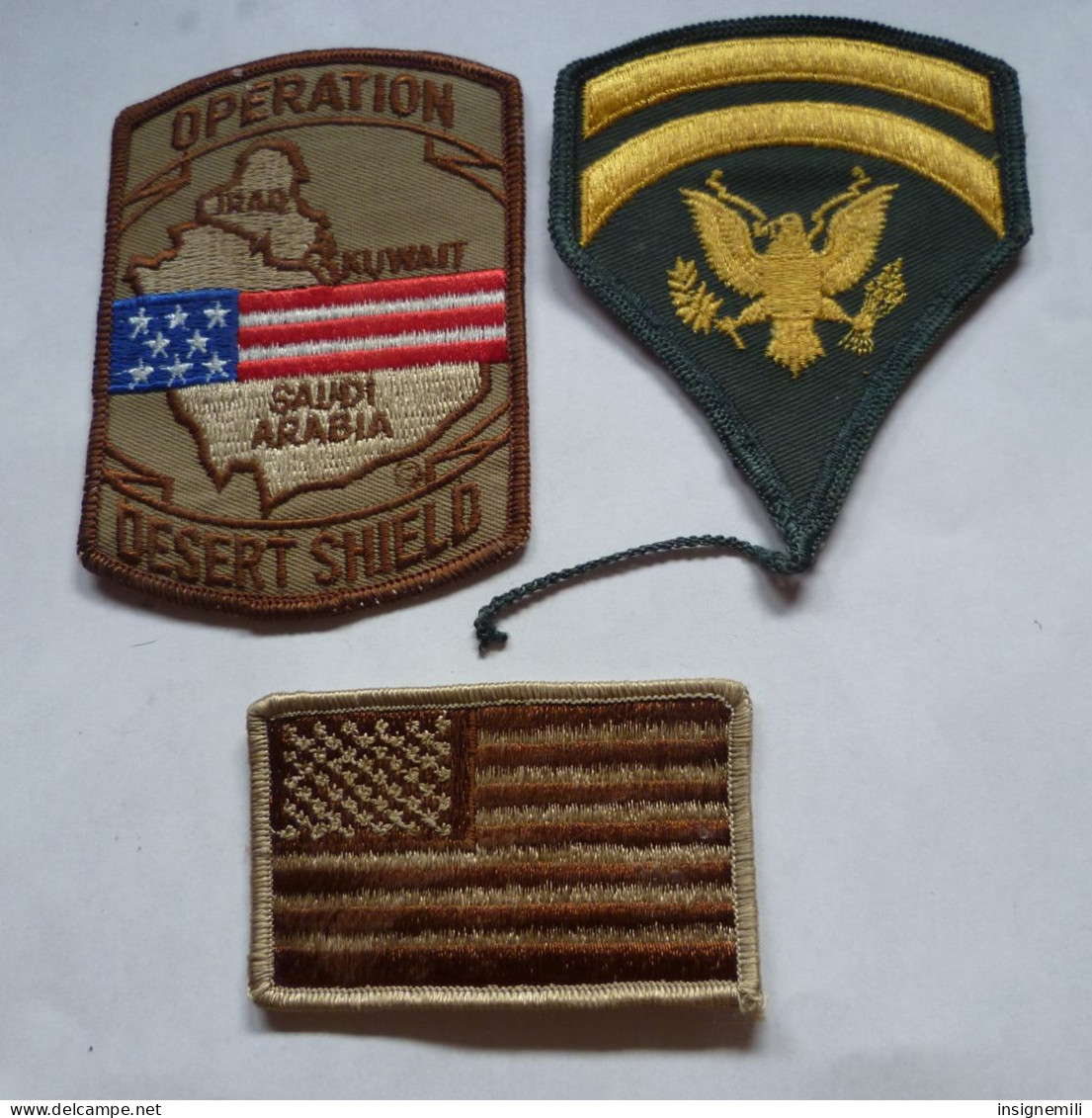 LOT DE 3 ECUSSONS MILITAIRES AMERICAINS - Ecussons Tissu