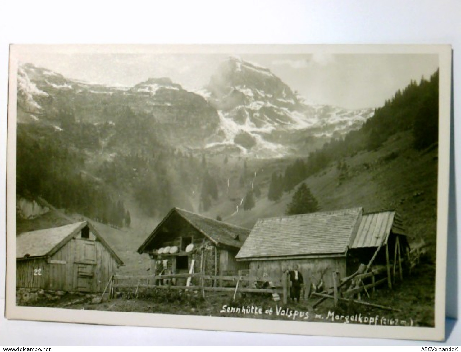 Schweiz. Sennhütte Ob Valspus Mit Margelkopf. Alte Ansichtskarte / Postkarte S/w, Ungel. Ca 20 / 30ger Jahre ? - Vals