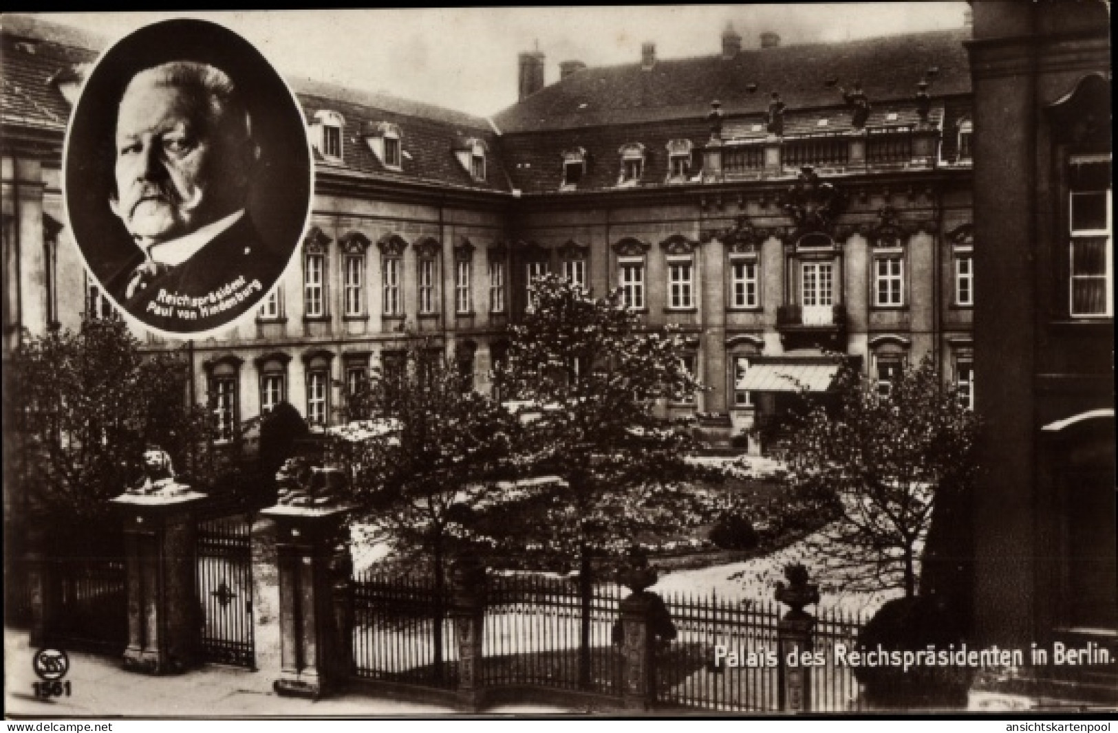 CPA Berlin Mitte, Portrait Reichspräsident Paul Von Hindenburg, Palais In Berlin - Personnages