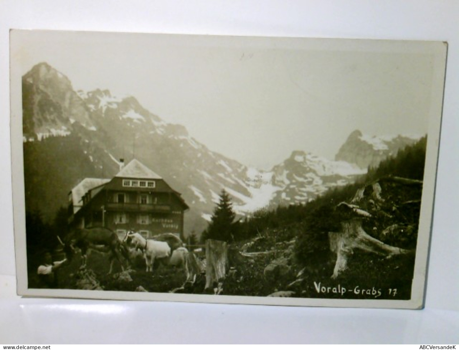 Schweiz. Voralp - Grabs. Alte Ansichtskarte / Postkarte S/w, Ungel. Ca 20 / 30ger Jahre ?. Blick Zum Gasthaus, - Grabs