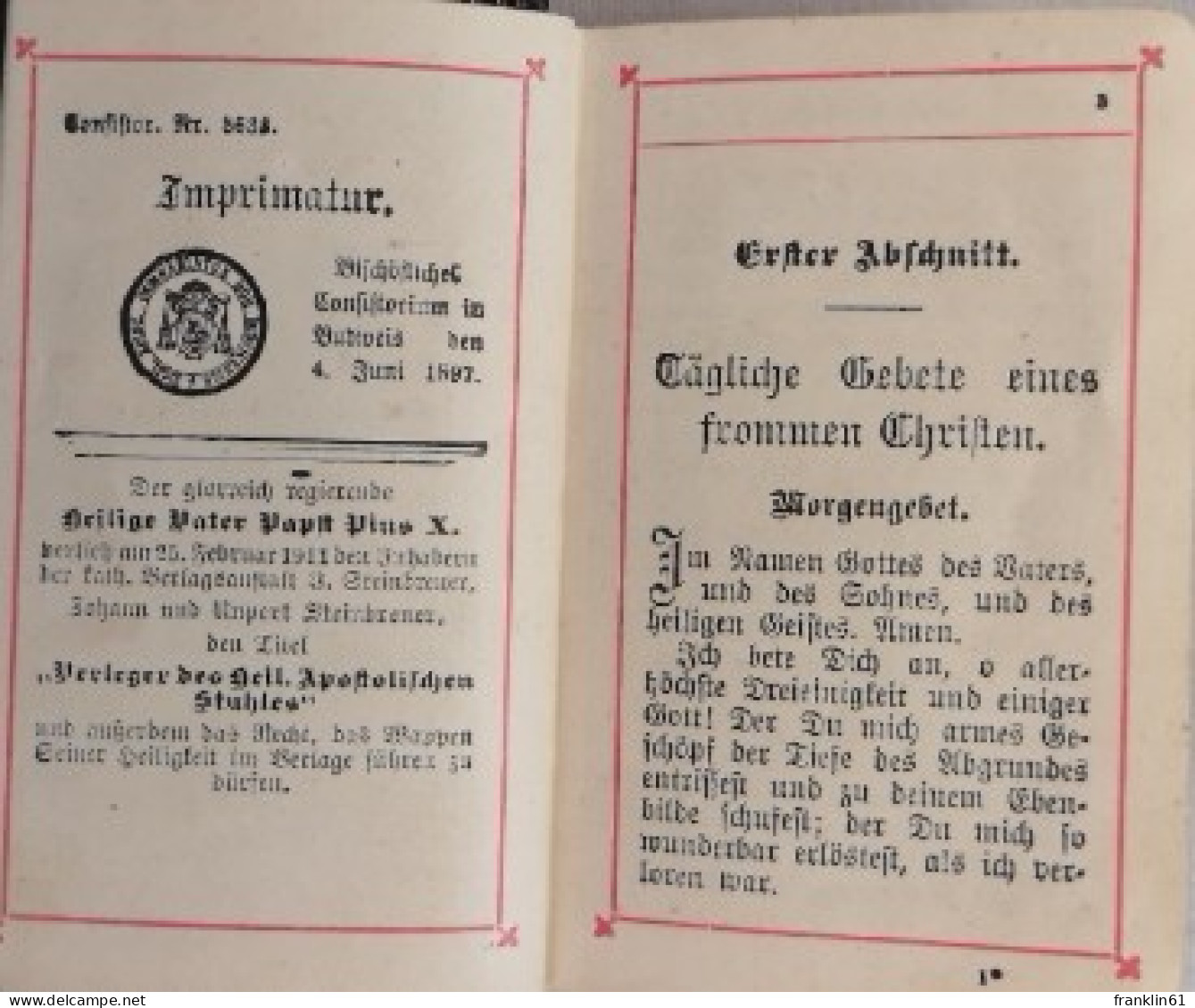 Himmelsbrot. Gebete Und Andachten Für Alle Frommen Katholiken Jedes Alters Und Standes, - Christianism