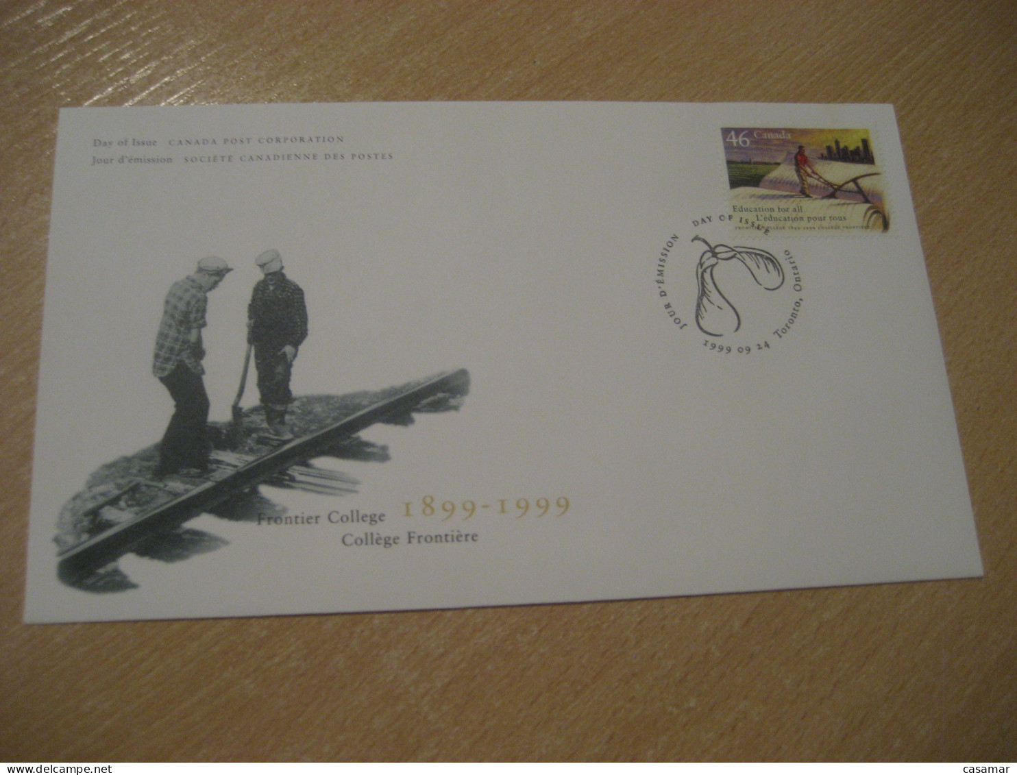 TORONTO 1999 Yvert 1698 Frontier College Alaska FDC Cancel Cover CANADA - 1991-2000