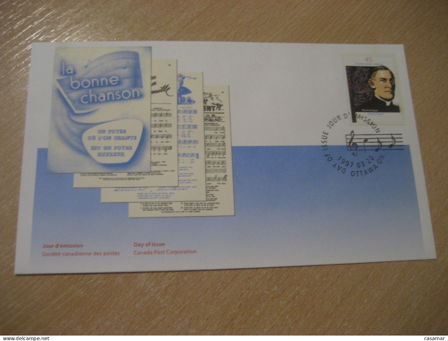 OTTAWA 1997 Yvert 1507 Gadbois La Bonne Chanson Music Teacher FDC Cancel Cover CANADA - 1991-2000