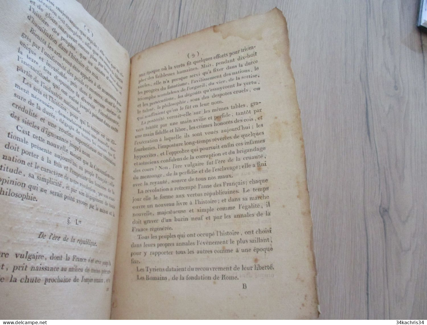 M45 Loi Concernant L'ère Des Français 05/10/1793 Concordance Des Deux ères Françaises Et Grégorienne 232 Pages - Décrets & Lois