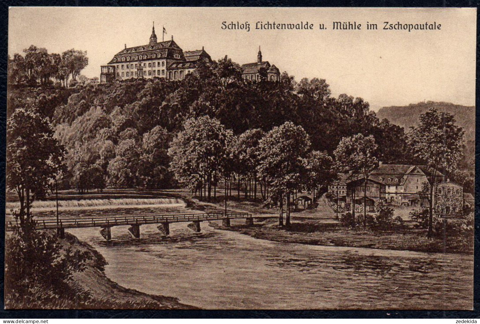 G4435 - Lichtenwalde Schloß Mühle Wassermühle Zschopautal - Brück & Sohn - Niederwiesa